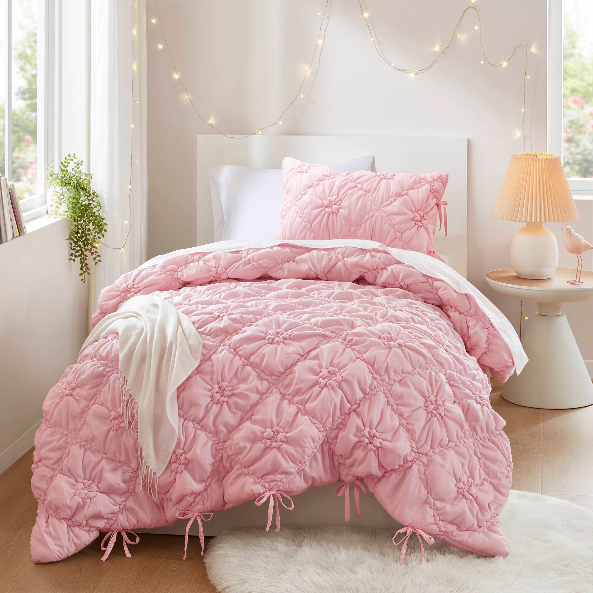 Lily - 2 Piece Comforter Set - Pink