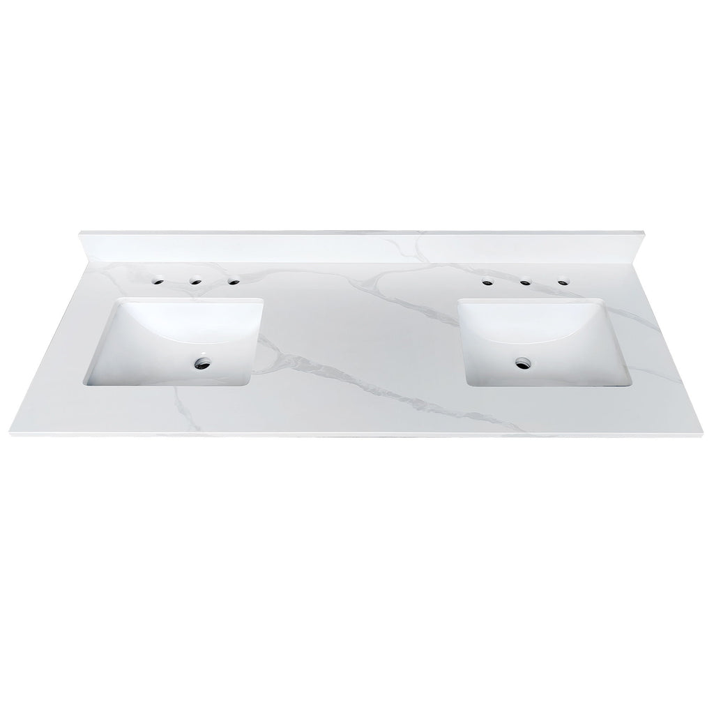 Bathroom Vanity Top With Undermount Sink, 3 Pre Drilled Holes