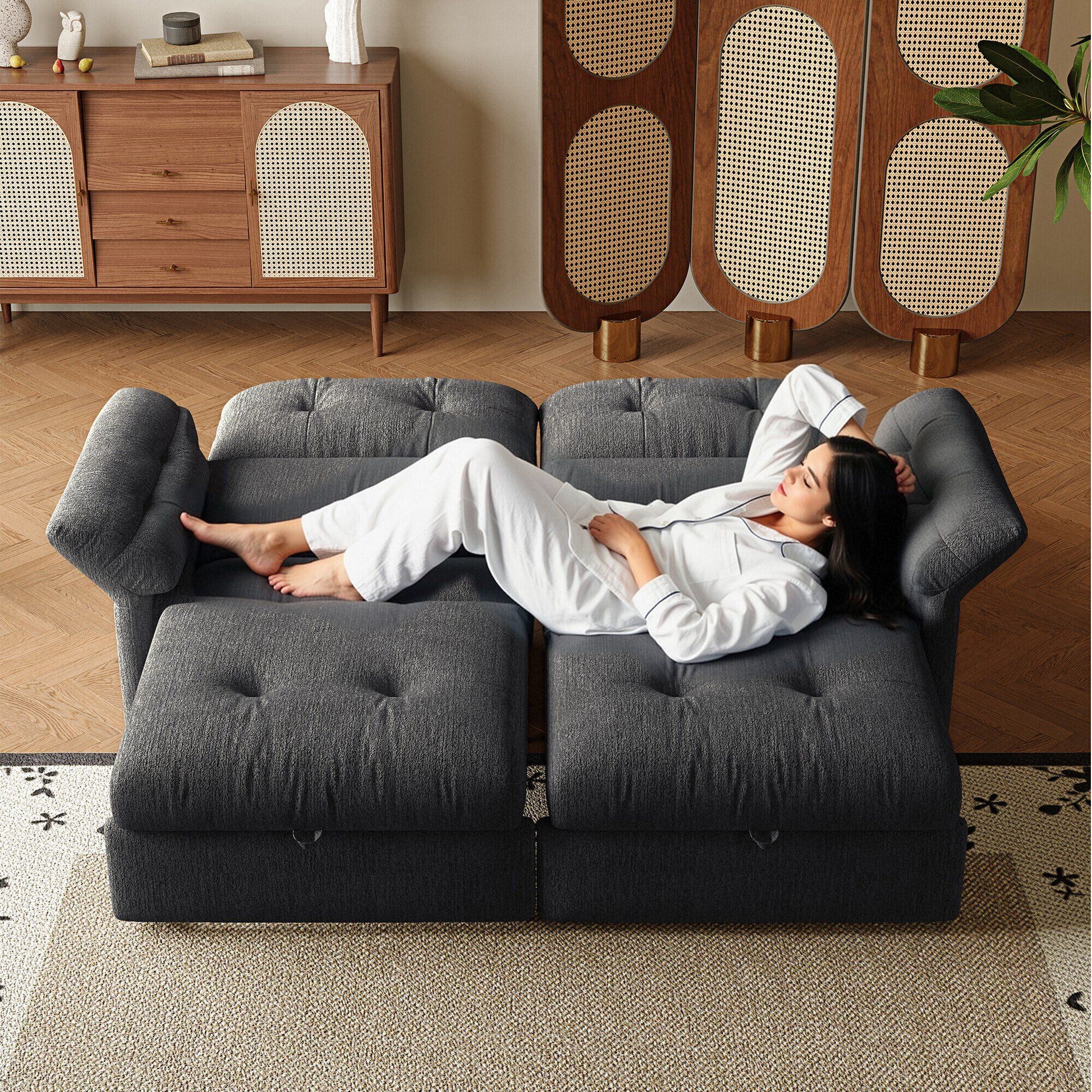 Sofa Bed, 2 In 1 Design For Living Rooms