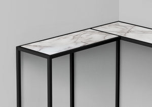 Corner Accent Console Table For Entryway - White