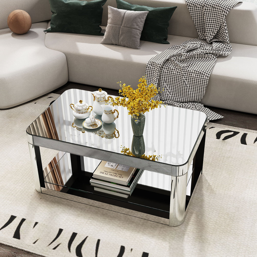 Coffee Table, Rectangular - Silver