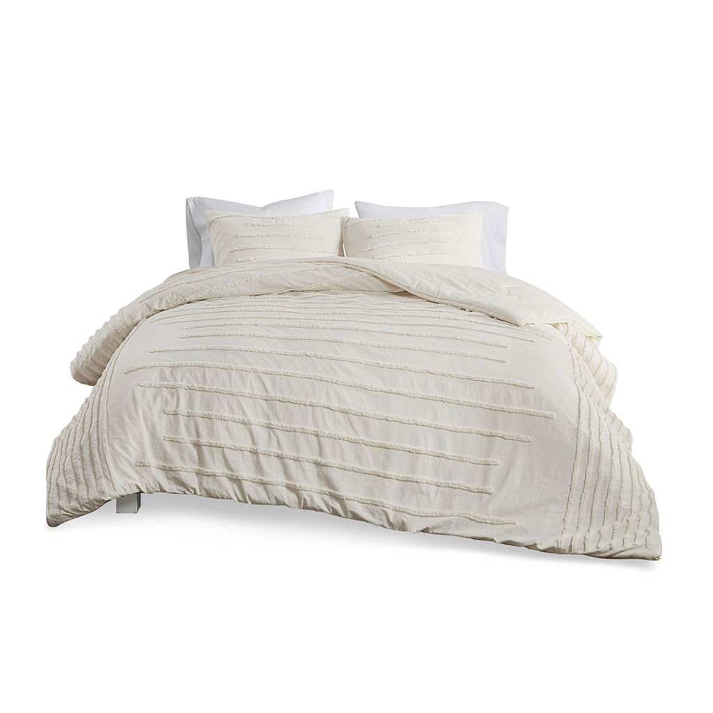Mercer - 3 Piece Comforter Set - Ivory