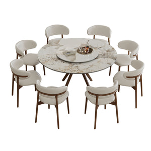 Modern Sintered Stone Dining Table Set With Chairs