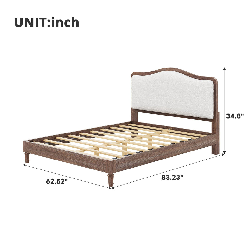 Platform Bed With Upholstered Headboard