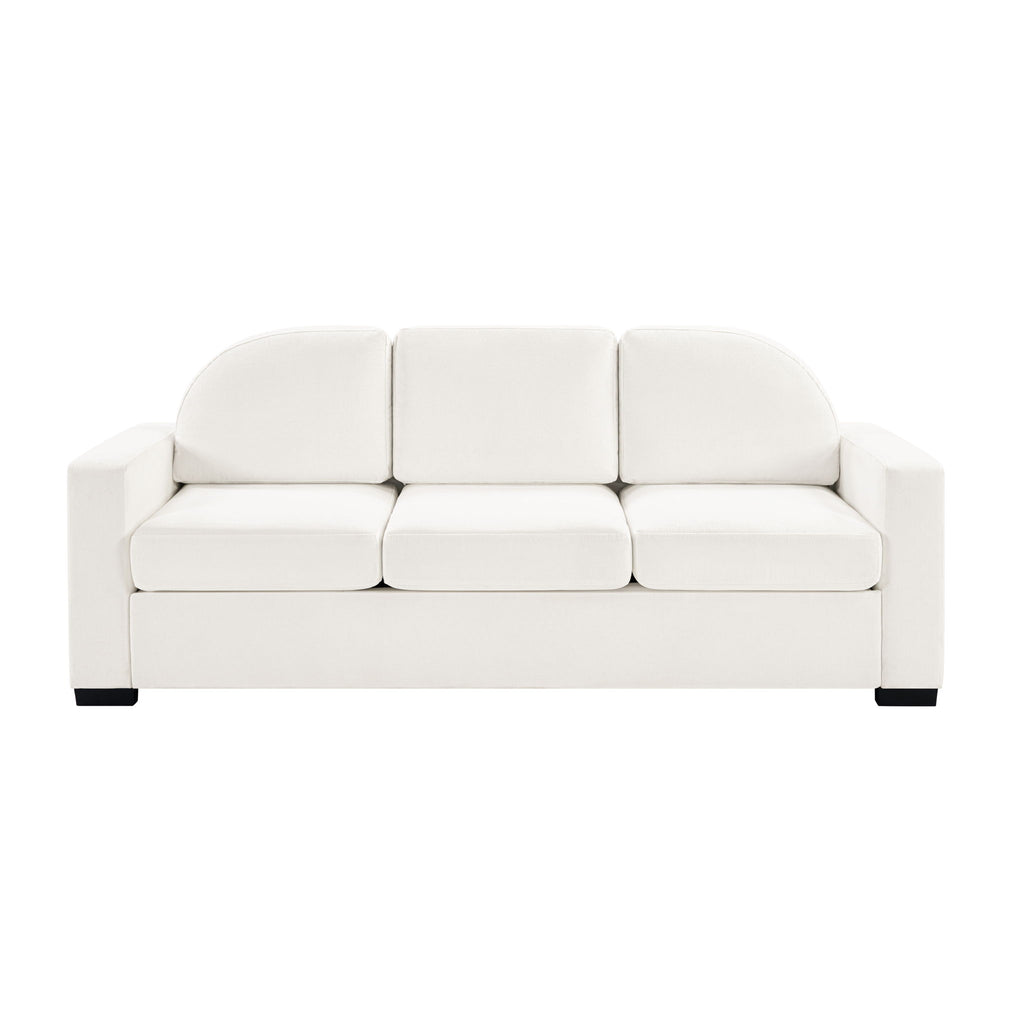 Modern 3 Seater Sofa With Curved Backrest