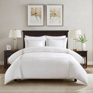 Nile - 3 Piece King/California King Sateen With Embroidery Duvet Set - Multi