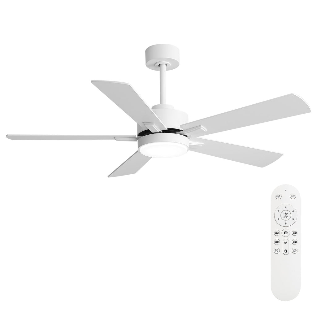 Reversible DC Motor Ceiling Fan With Dimmable LED Light For Living Room