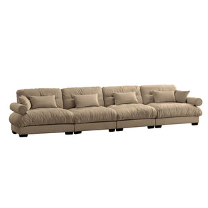 Super Comfort Oversized Modular Velvet Sectional Sofa, Deep Seat Convertible L Shaped Couch