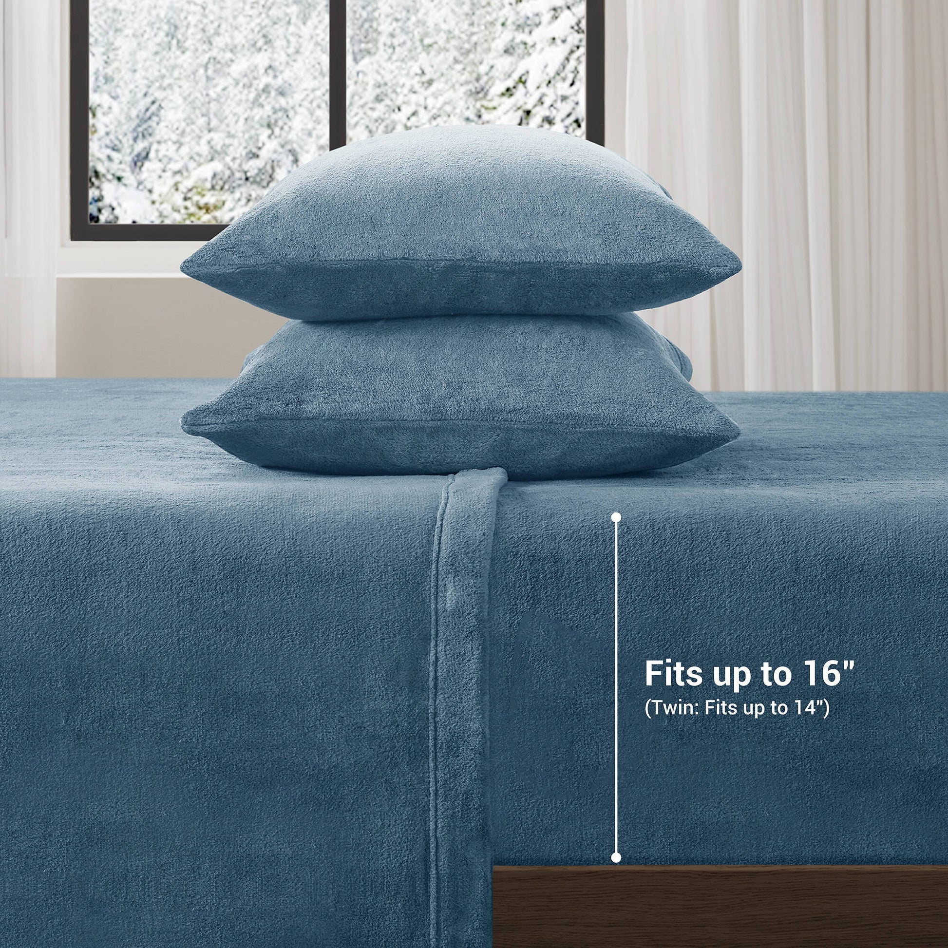 Soloft Plush - King Sheet Set - Blue