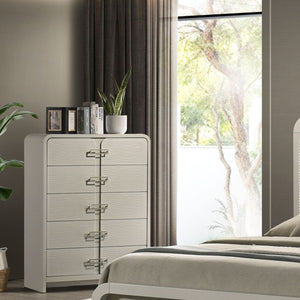 Aria - 5 Drawer Chest - Beige