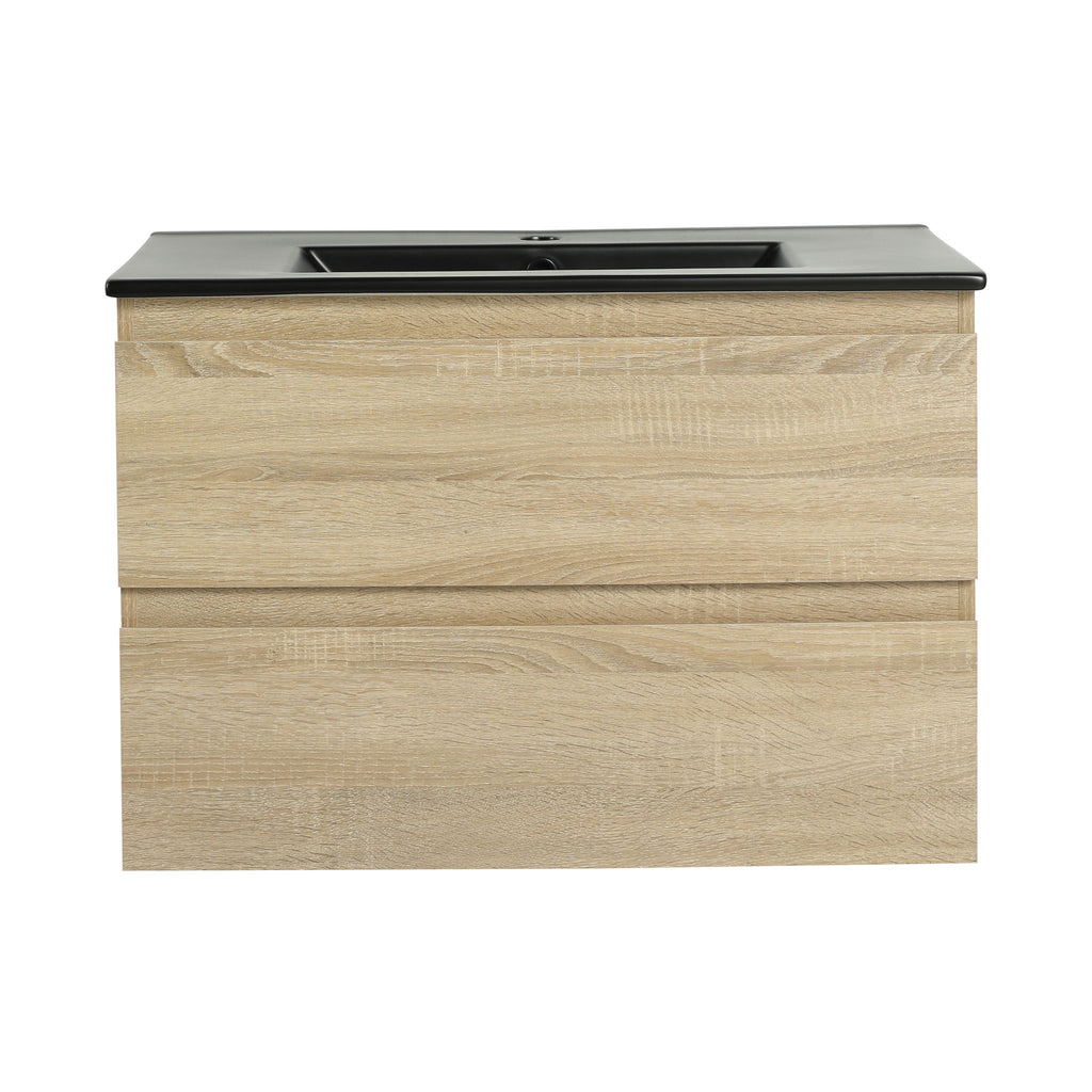 Wall Mounted Bathroom Vanity With Sink, 2 Soft Close Drawers