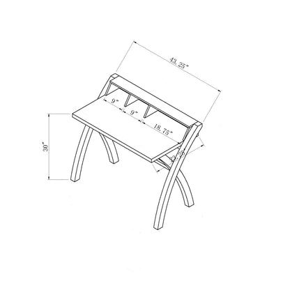 Crosshatch Desk, Workstation Desk With USB/Power Outlet