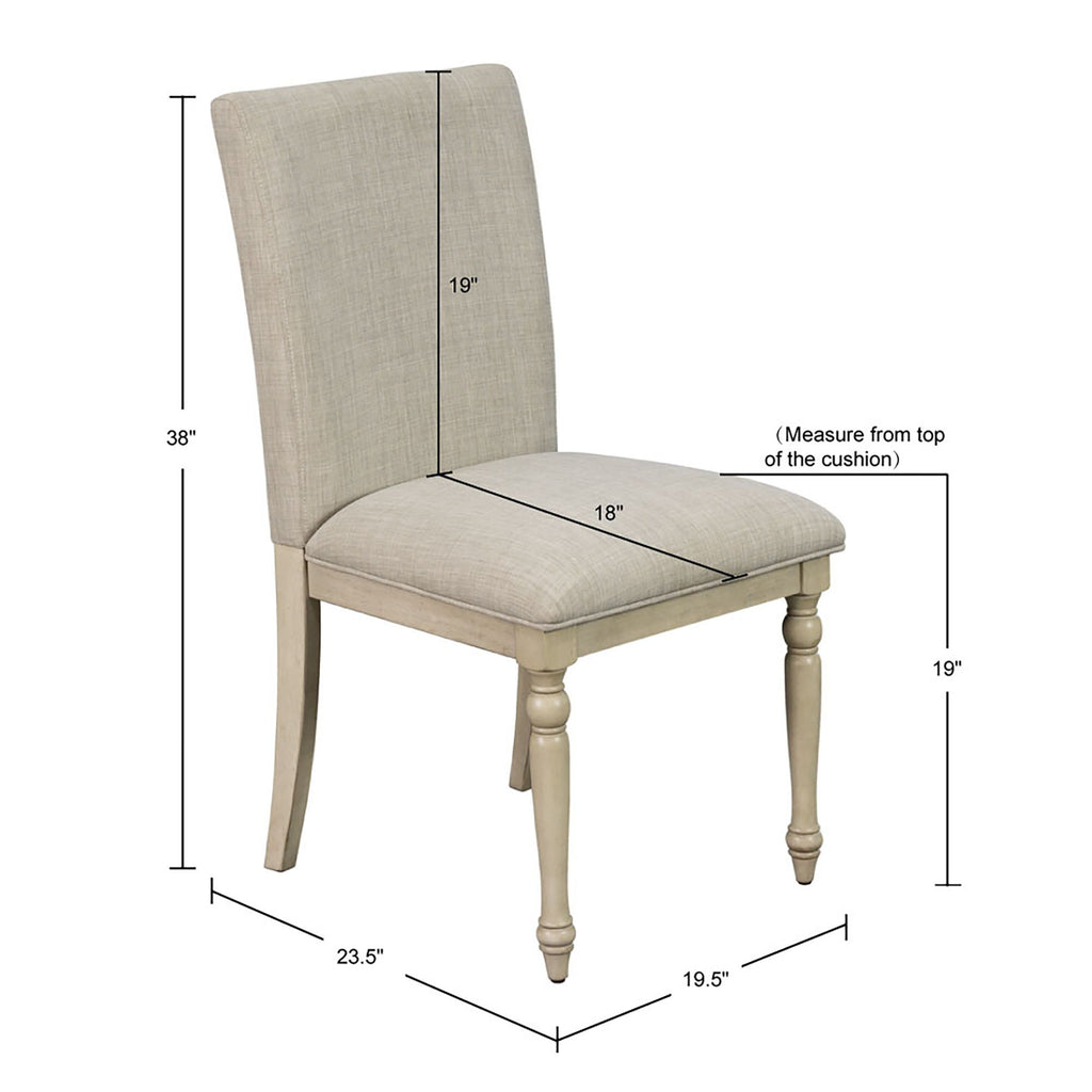 Fiona - 5-Piece Dining Set - Brown / Distressed White