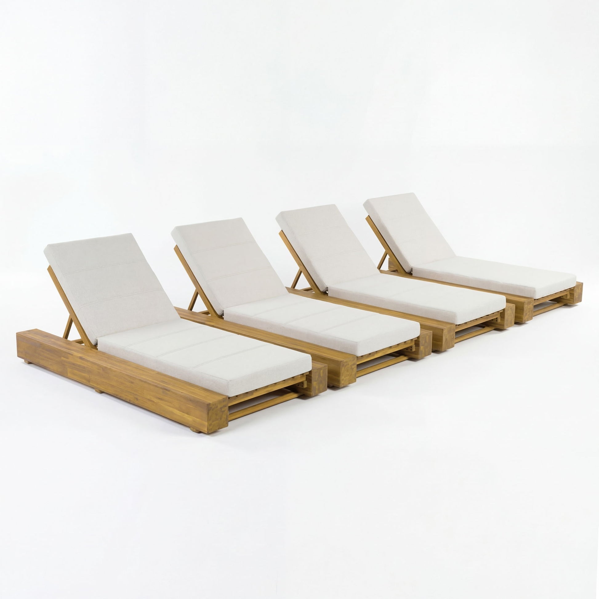 Outdoor Chaise Lounges With Water-Resistant Cushions