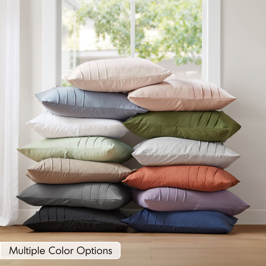 Porter - King Soft Washed Pleated Comforter Set - Clay