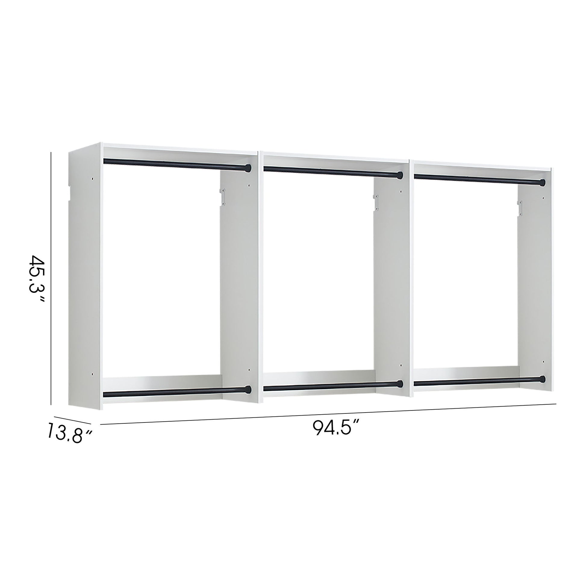 Devi - Wall Mounted Wood Closet System, Modular Units