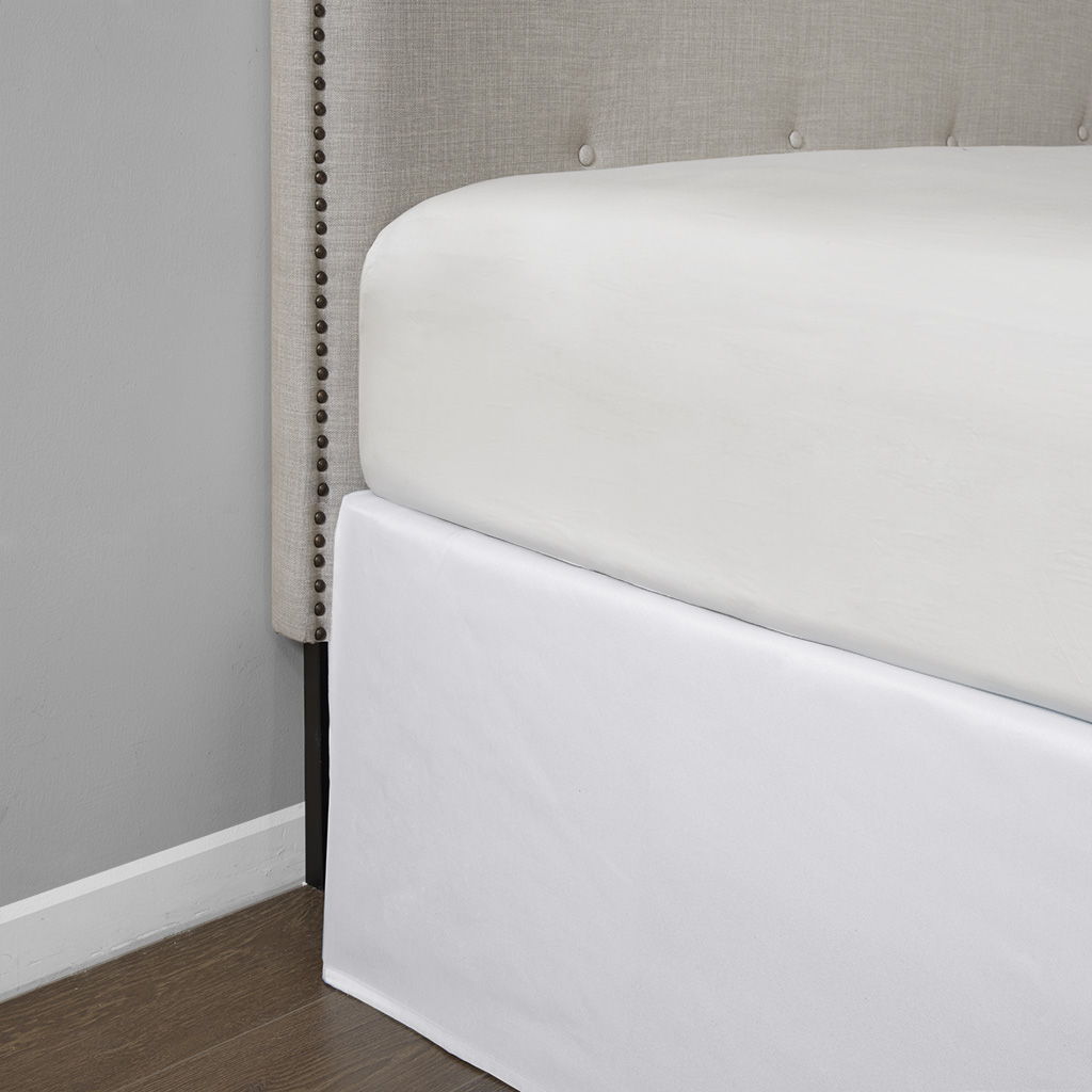 Simple Fit - Wrap Around Adjustable Bedskirt - White