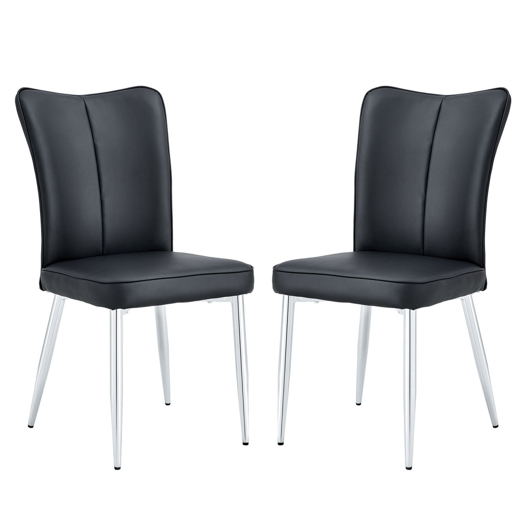 Modern Minimalist Dining Chairs With Metal Legs