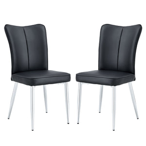 Modern Minimalist Dining Chairs With Metal Legs