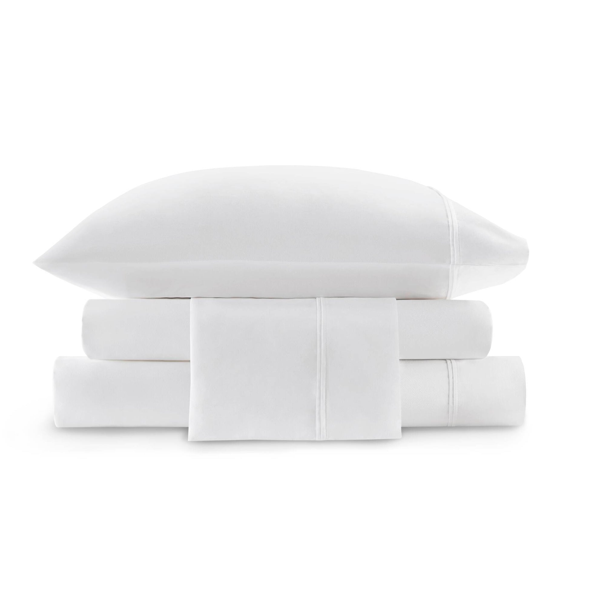 California King Sateen Sheet Set - White