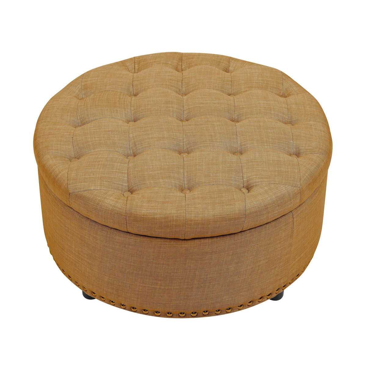 Tufted Storage Ottoman With Upholstery