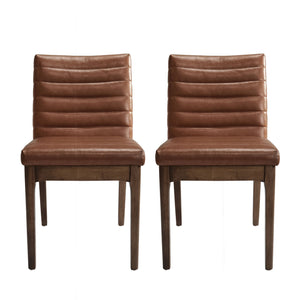 Upholstered Dining Chairs With Rubber Legs (Set of 2)