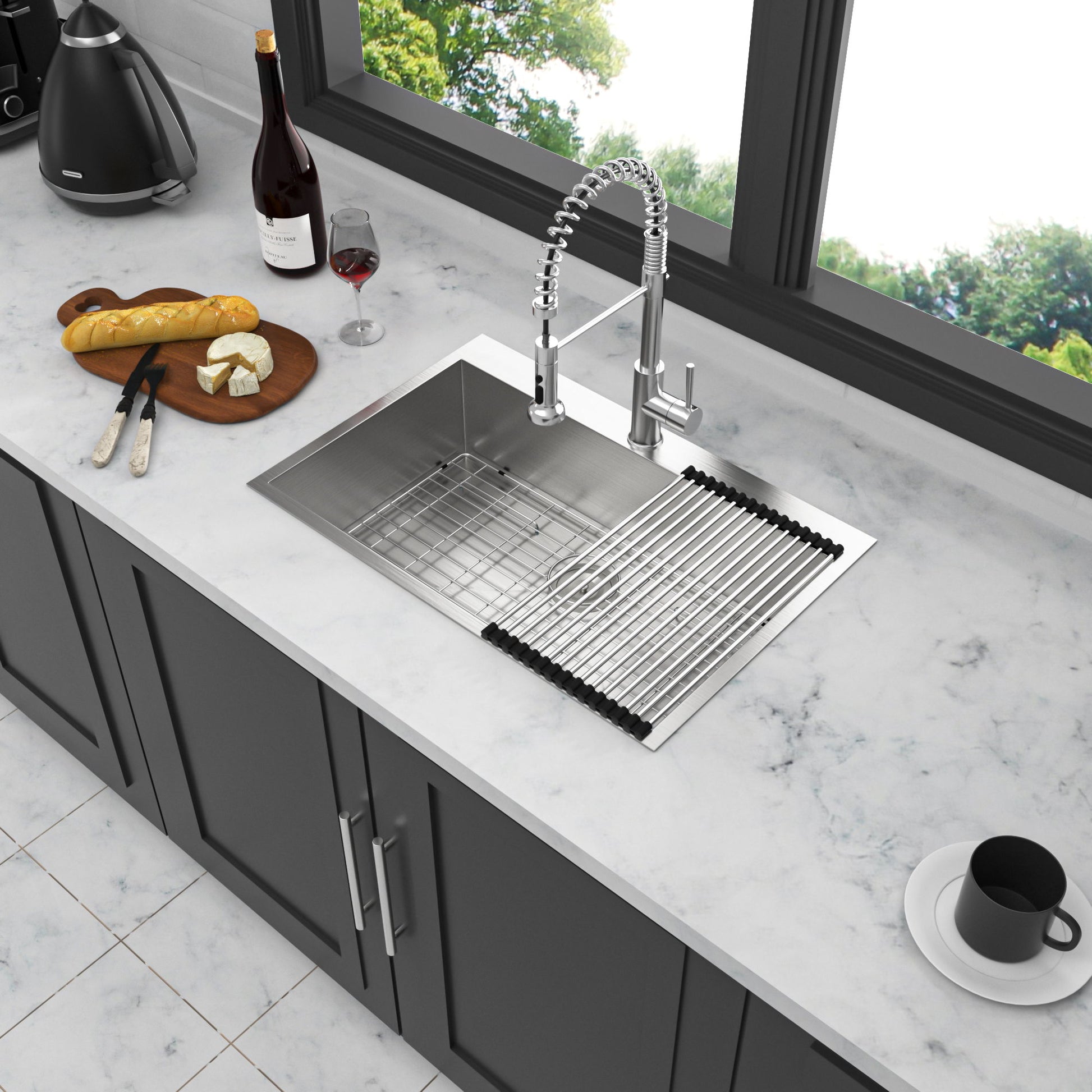 Stainless Steel Drop In Kitchen Sink, Topmount