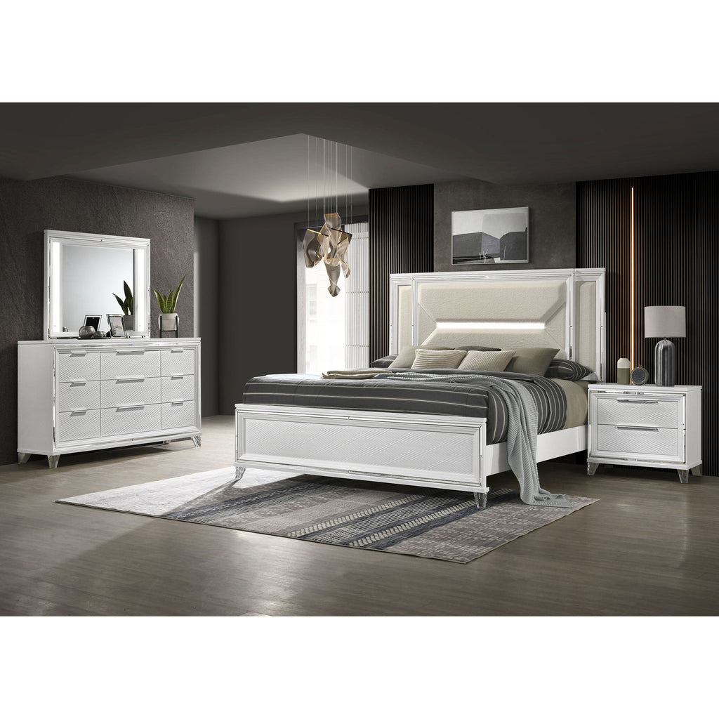 Modern Bedroom Set With LED Lighting
