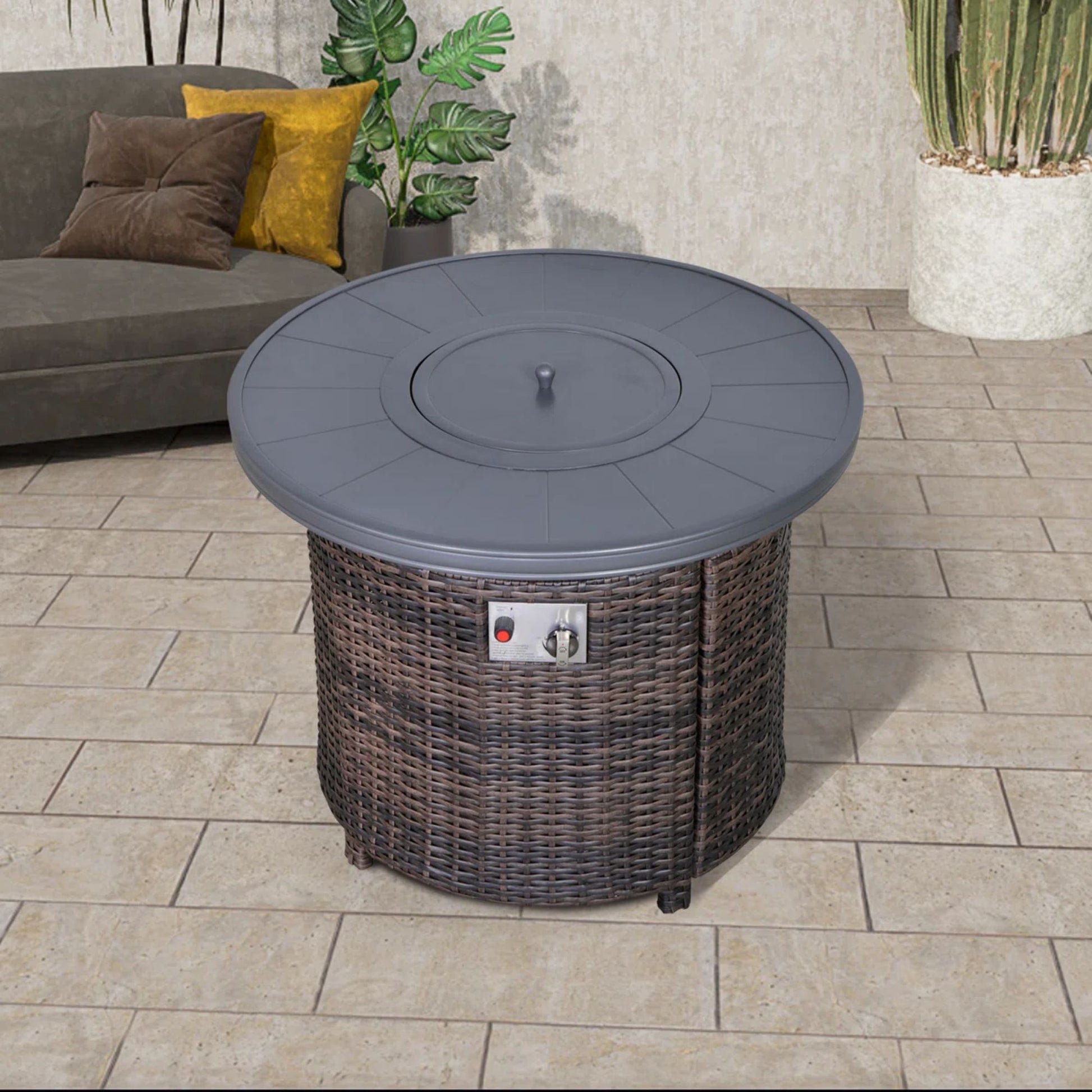 Outdoor Fire Pit Table With Lid