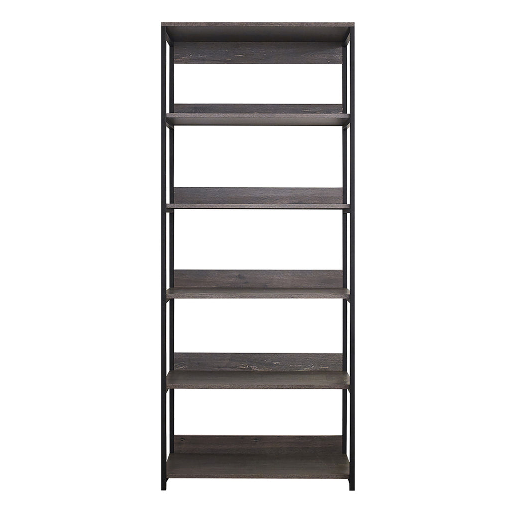 Monica - Wood And Metal Walk In Closet With 5 Shelves Construction - Gray