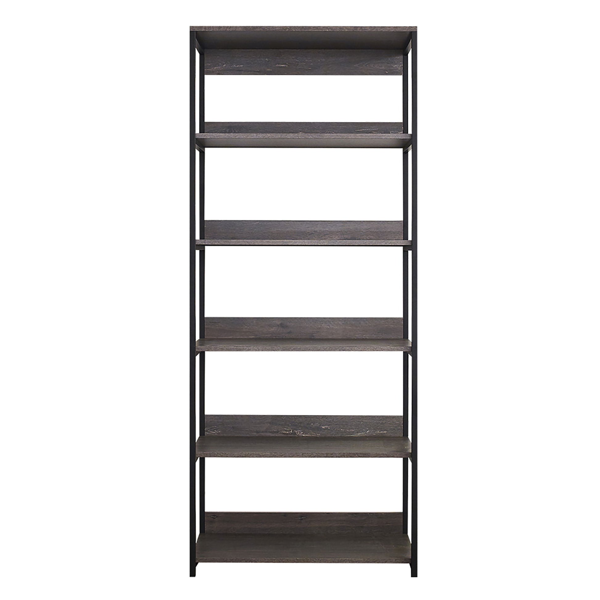Monica - Wood And Metal Walk In Closet With 5 Shelves Construction - Gray