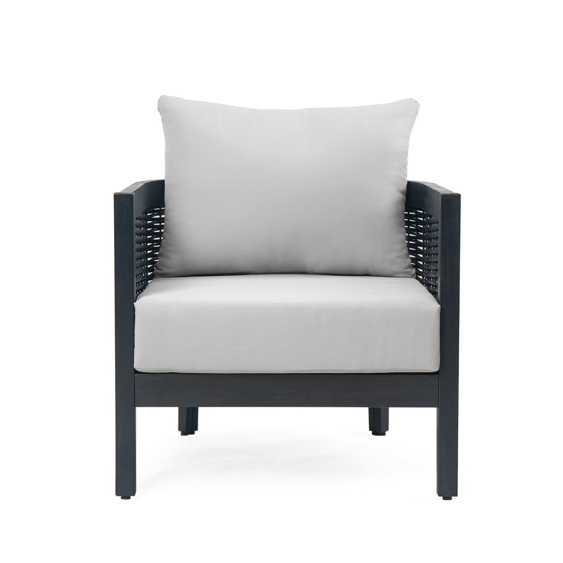 Outdoor Acacia Wood Club Chairs With Cushions