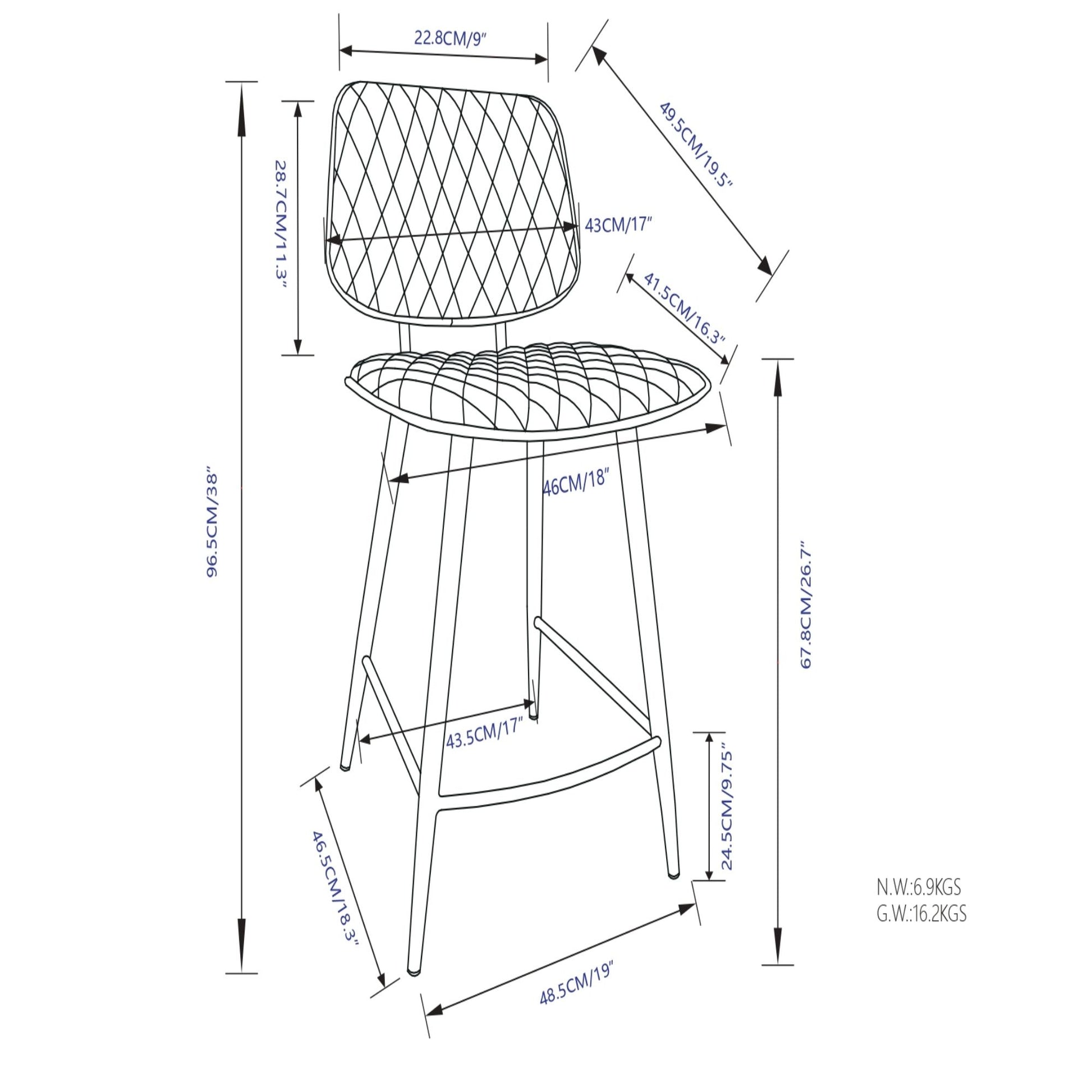 Raya - Upholstered Counter Height Stool (Set of 2)