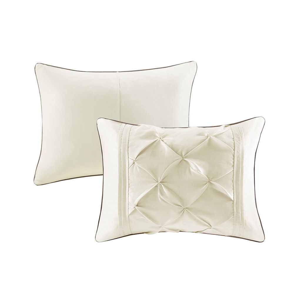 Laurel - King 7 Piece Tufted Comforter Set - Ivory
