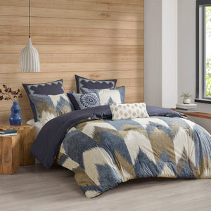 Alpine - 3 Piece Comforter Mini Set - Navy