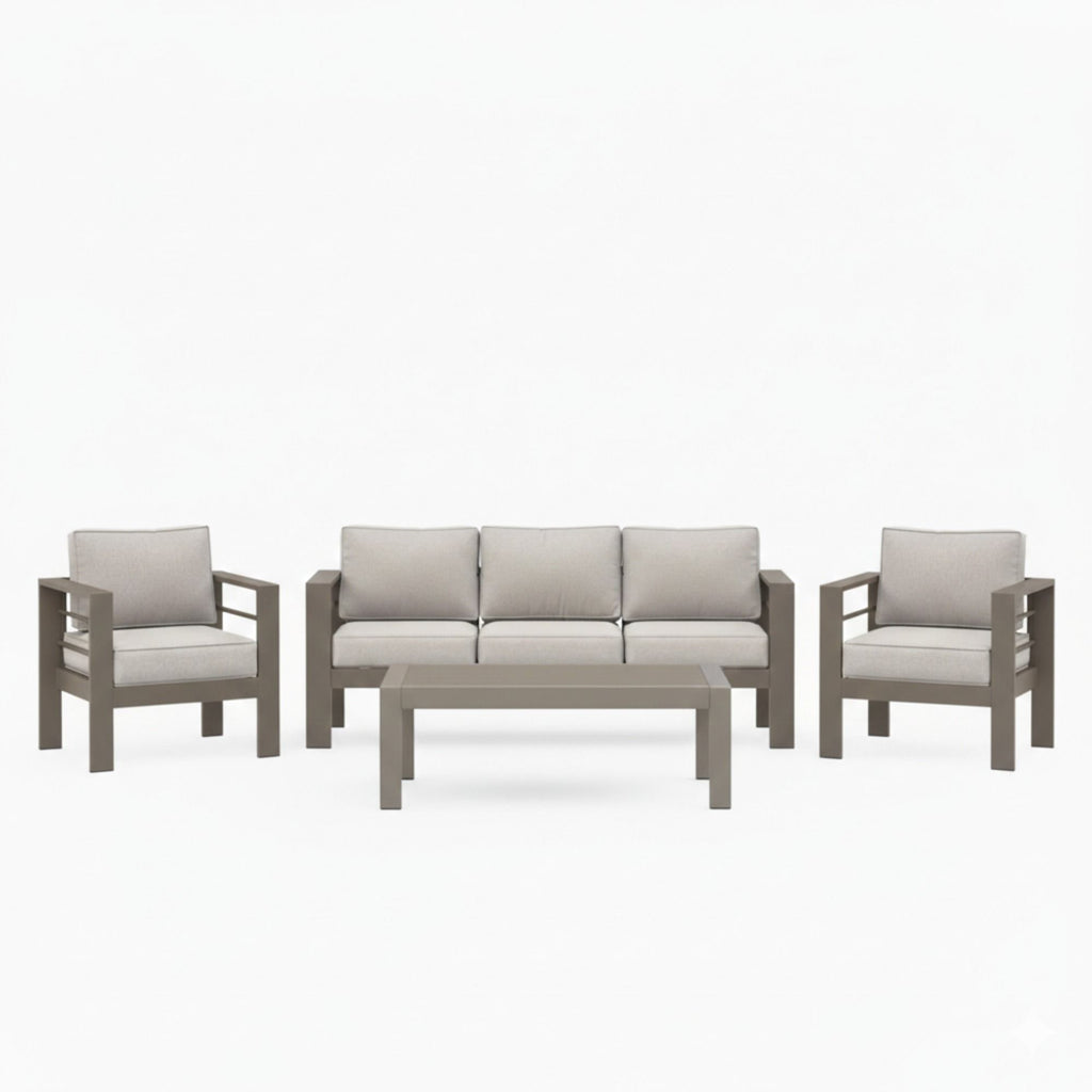 Outdoor Patio Set, All-Weather With Thick Cushions
