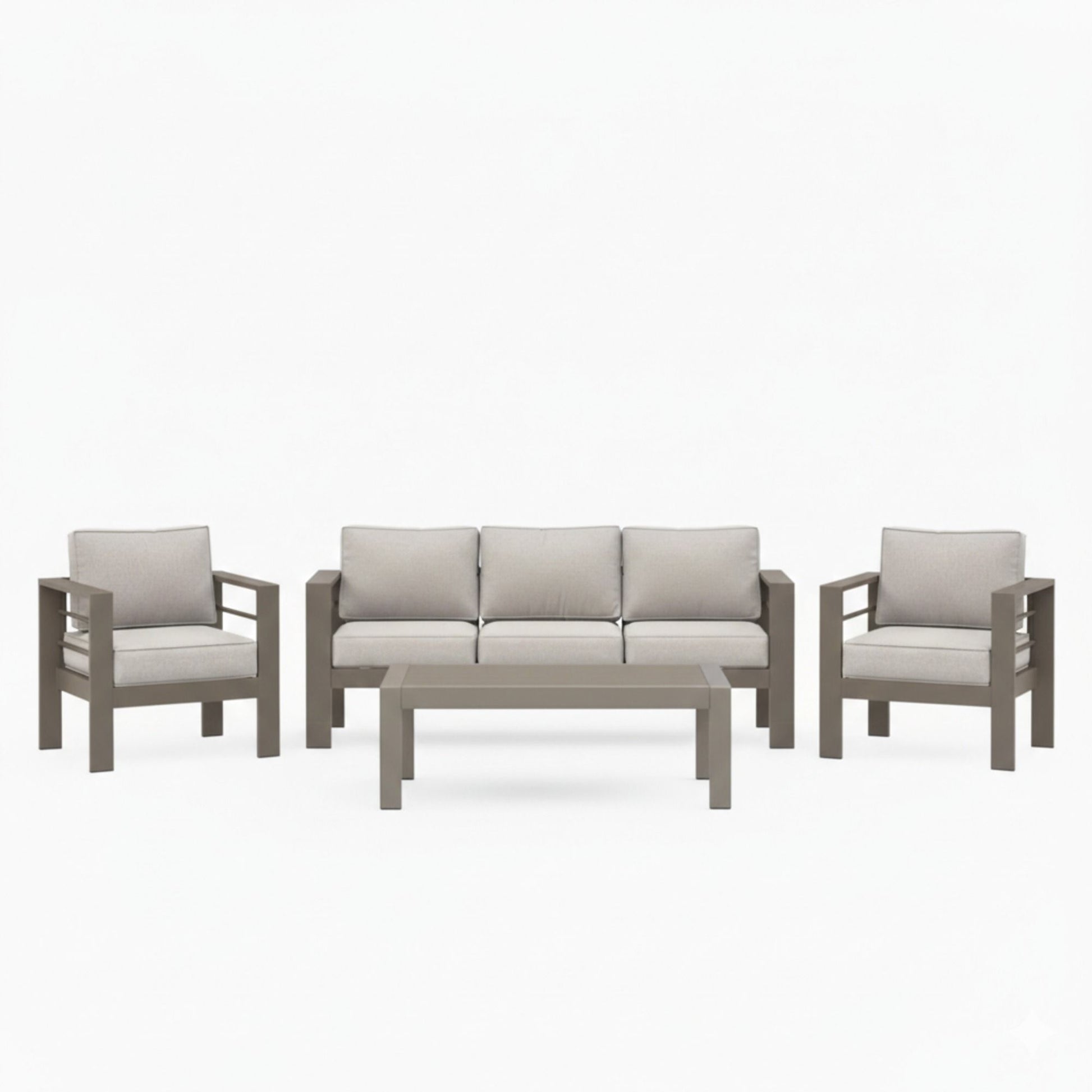 Outdoor Patio Set, All-Weather With Thick Cushions