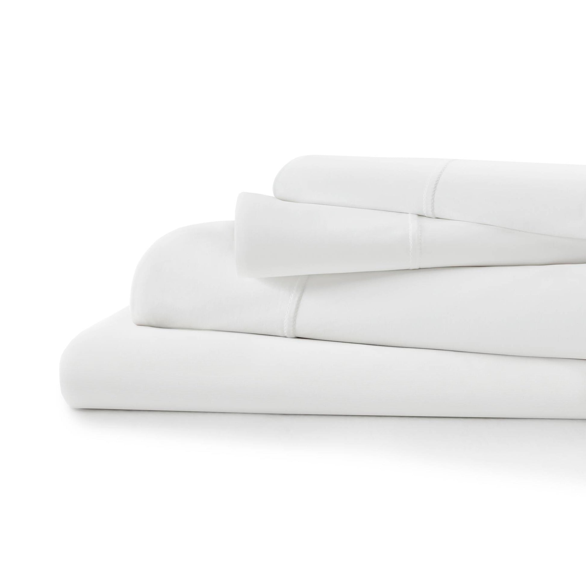 Queen Stretch Jersey Sheet Set - White