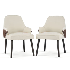 Indoor Dining Chair (Set of 2) - Beige / Brown