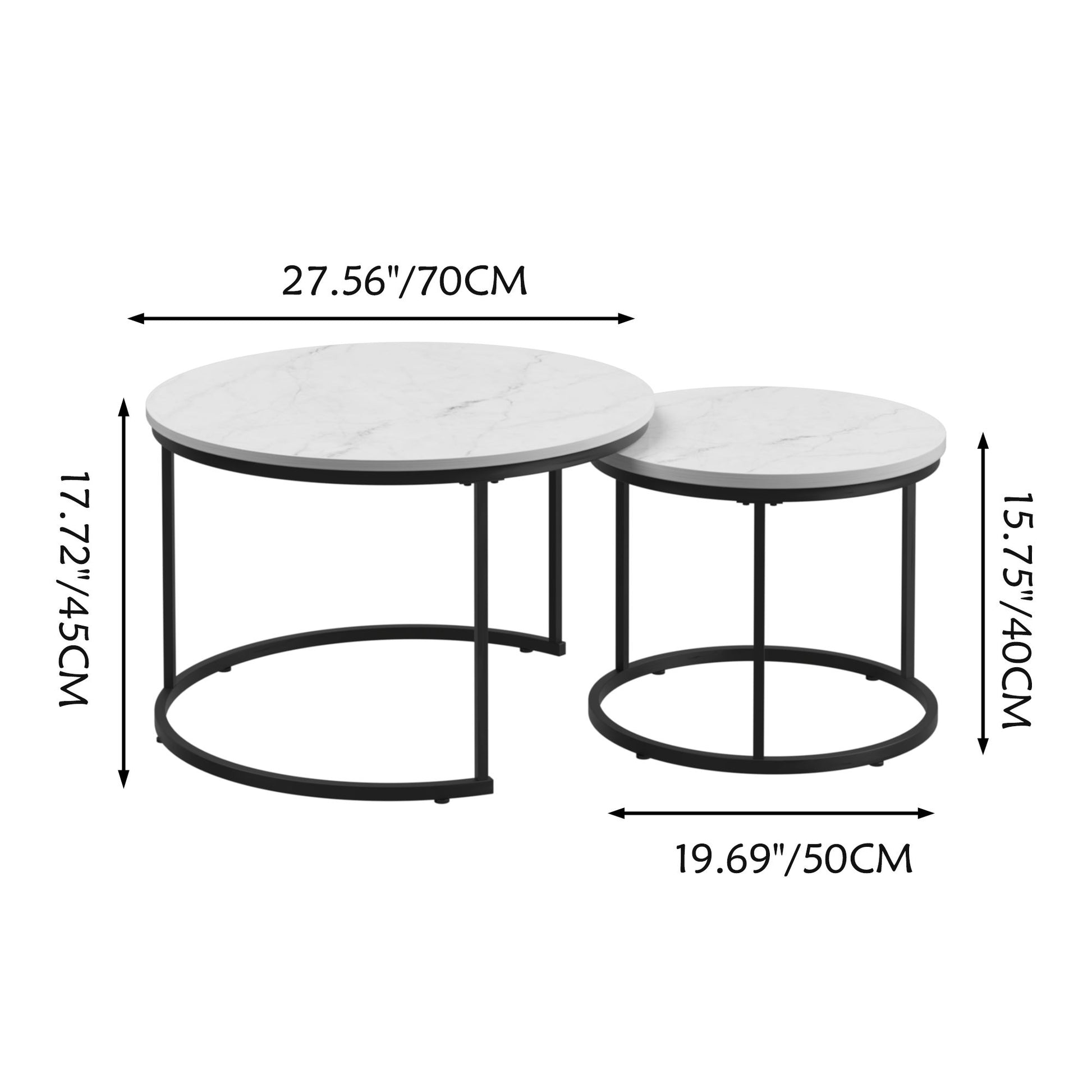 Round Nesting Coffee Table (Set of 2)