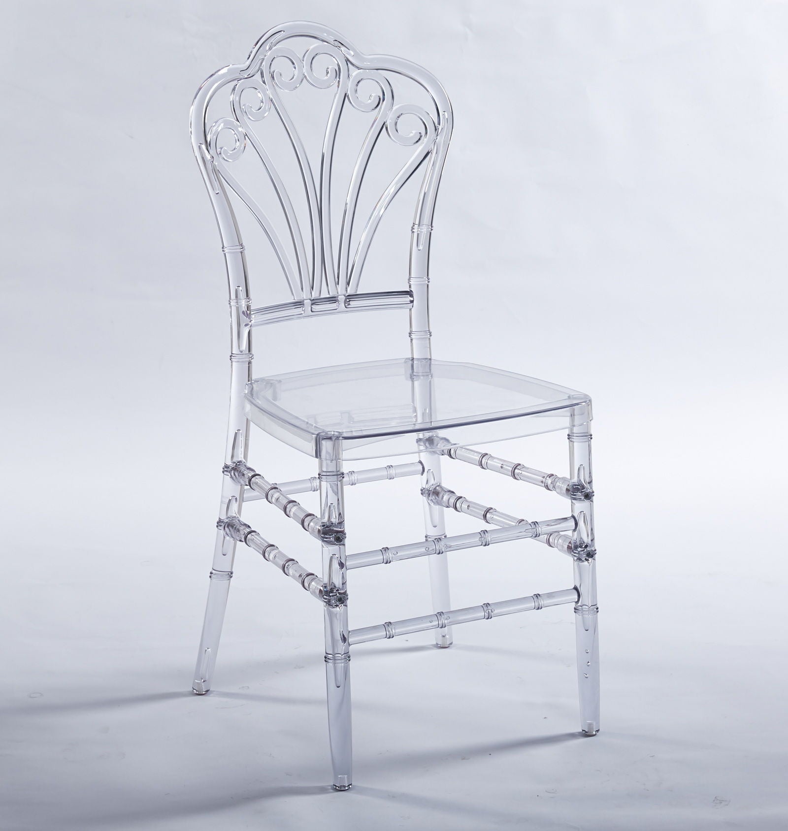 Welding Chair, Dining Chair / Plastic Seat (Set of 4) - Transparent