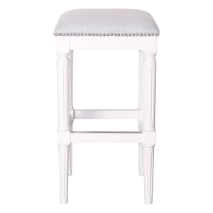 Square Stool With Upholstered Seat