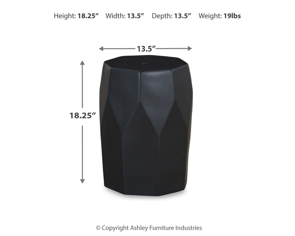 Rhysworth - Indoor/Outdoor Stool - Black