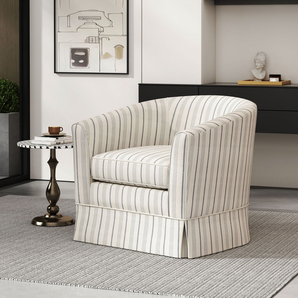 Zeniqua - Upholstered Velvet Swivel Chair With Loose Cover