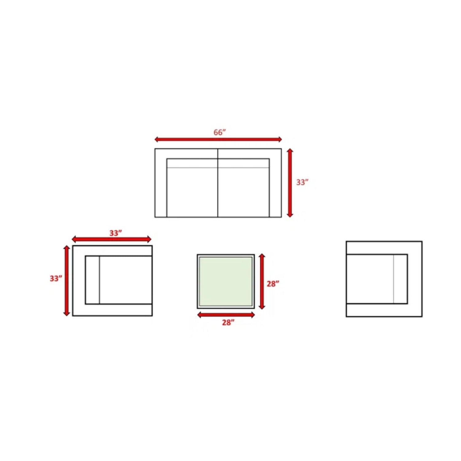 Wicker Seating Group Set With Table And Cushions