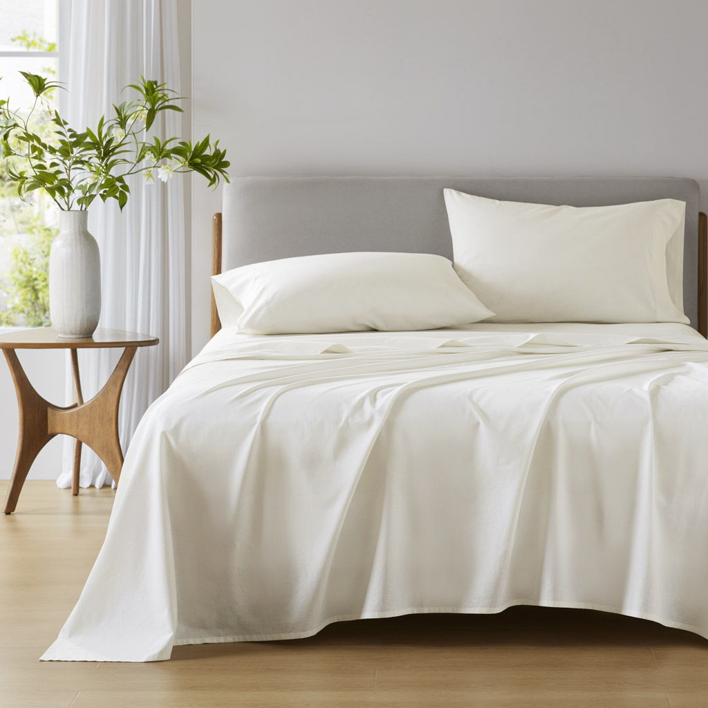 Cotton 144TC - California King Solid Sheet Set - Ivory