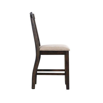 Stone - Counter Slat Back Side Chair (Set of 2) - Smokey Walnut