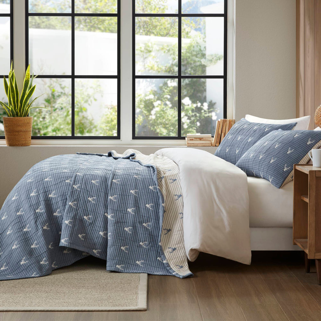 Keystone - Full/Queen Coverlet Set - Blue