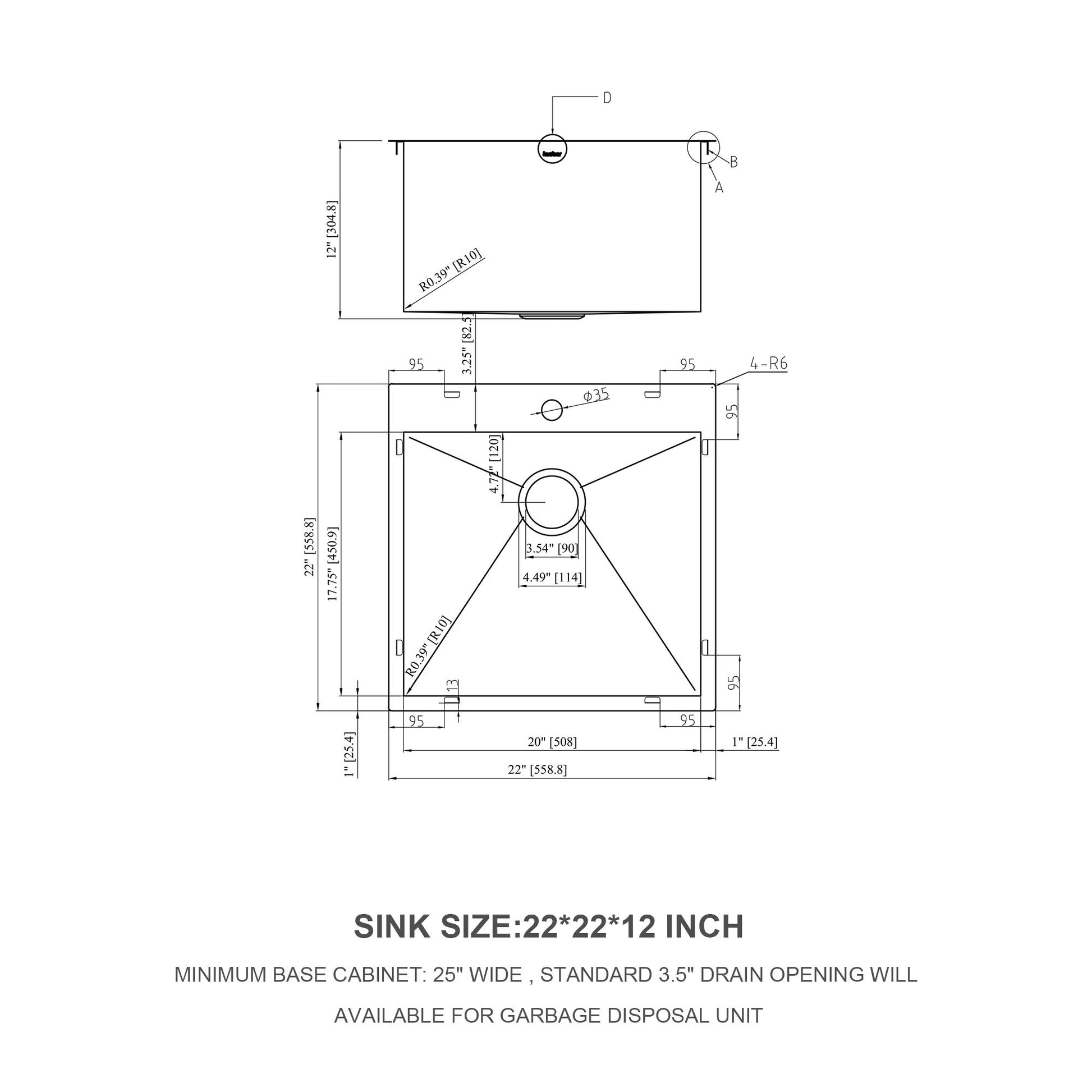 Stainless Steel Drop In Kitchen Sink, Topmount
