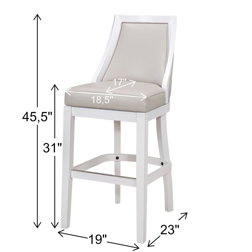 Modern Swivel Stool With Tall Back